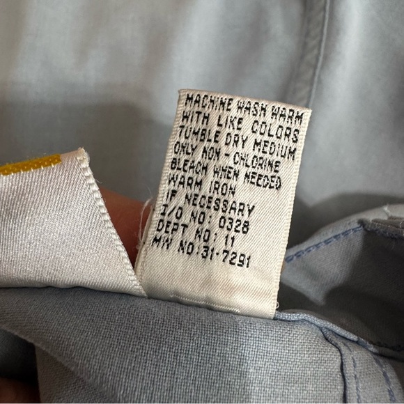 American Weekend Women’s 90’s Vintage High Pleated Waist Light Blue Pants - Picture 6 of 8